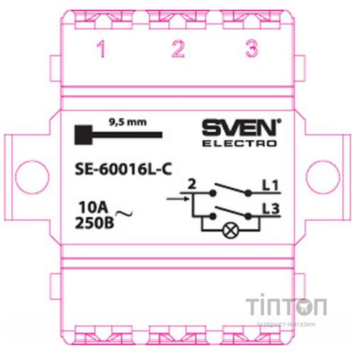 Вимикач SVEN SE-60016L-C cream (4895134781521)