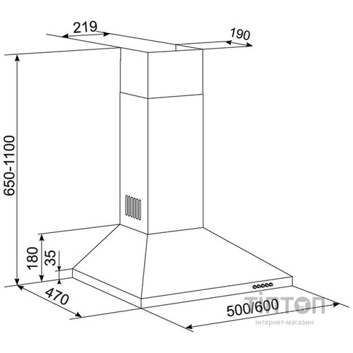 Витяжка Eleyus Kent 700 60 BL