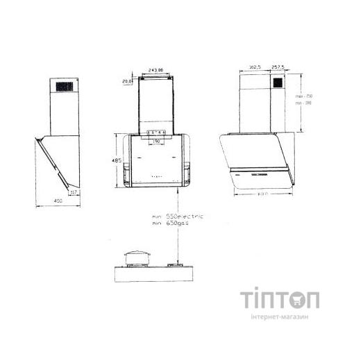 Витяжка кухонна Borgio RNT-LX 60 white SU