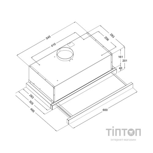 Витяжка кухонна Borgio TLF (TR) 60 black