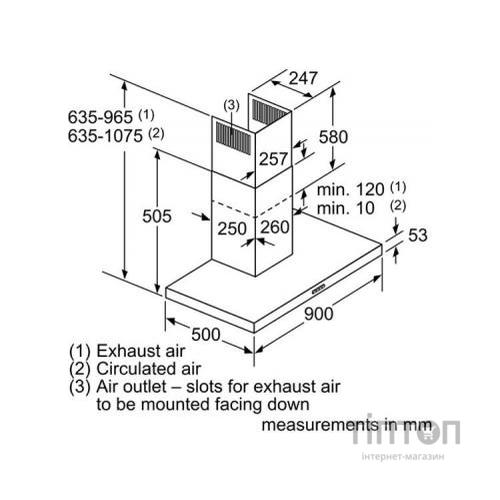 Витяжка кухонна Bosch DWB96DM50