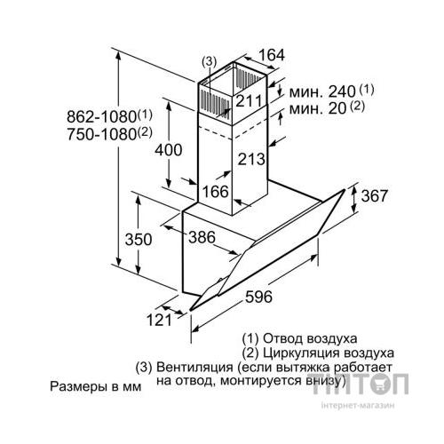 Витяжка кухонна Bosch DWK065G60R