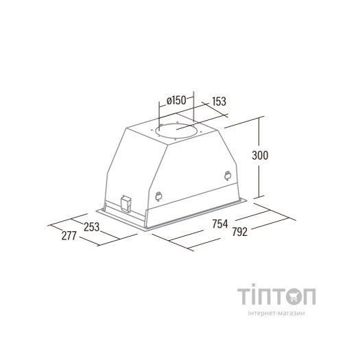 Витяжка кухонна Cata GC DUAL 75 BK