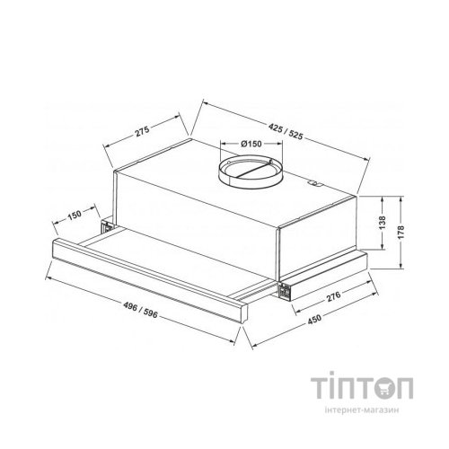 Витяжка кухонна Eleyus Cyclon 700 60 WH