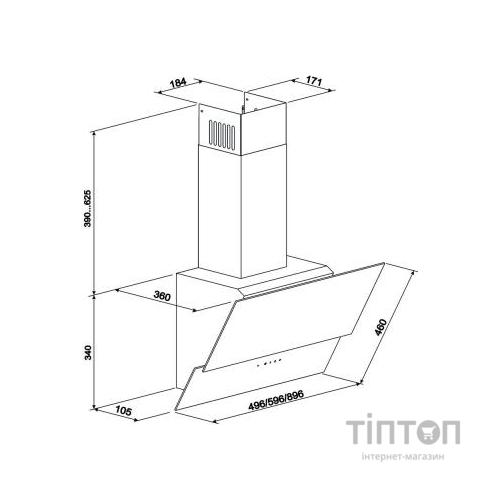 Витяжка кухонна Eleyus Element 700 60 WH