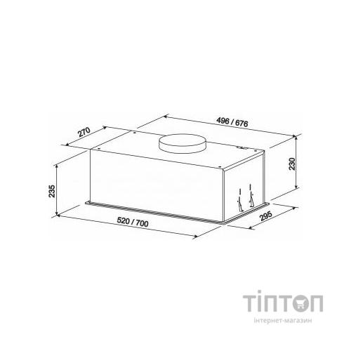 Витяжка кухонна Eleyus GEMINI 1200 LED 70 BL