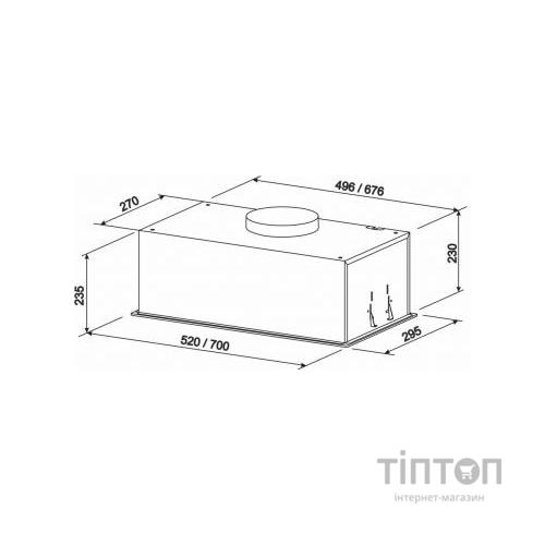 Витяжка кухонна Eleyus INTEGRA 1200 LED 70 WH