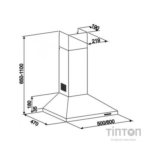 Витяжка кухонна Eleyus KENT 700 60 WH