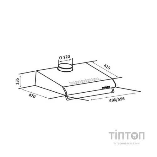 Витяжка кухонна ELEYUS Line I 60 BL