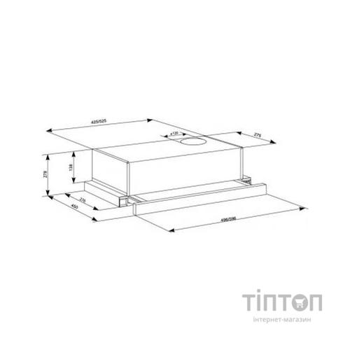 Витяжка кухонна Eleyus LOTUS 470 50 INOX