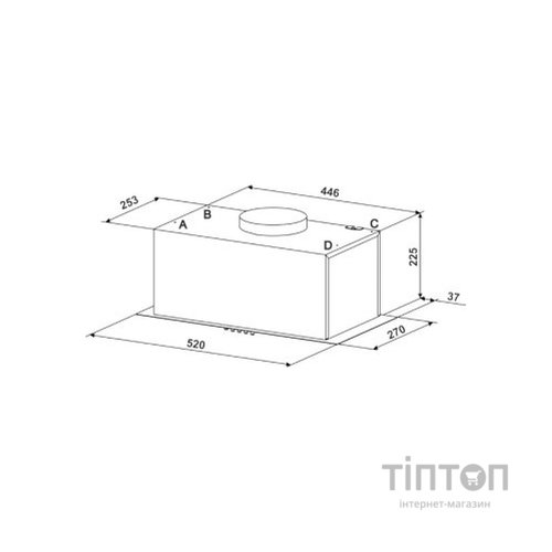 Витяжка кухонна Eleyus UNIA 800 LED 52 BL