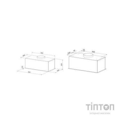 Витяжка кухонна Eleyus URBAN 960 LED 52 WH