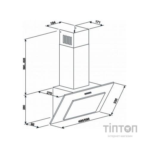 Витяжка кухонна Eleyus VERTICAL 700 60 WH (VERTICAL70060WH)