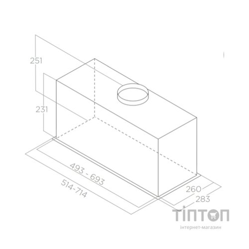 Витяжка кухонна Elica CT23 BL MAT/A/52