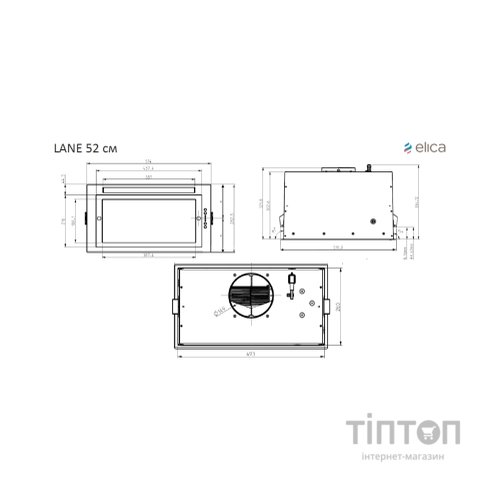 Витяжка кухонна Elica LANE IX/A/52