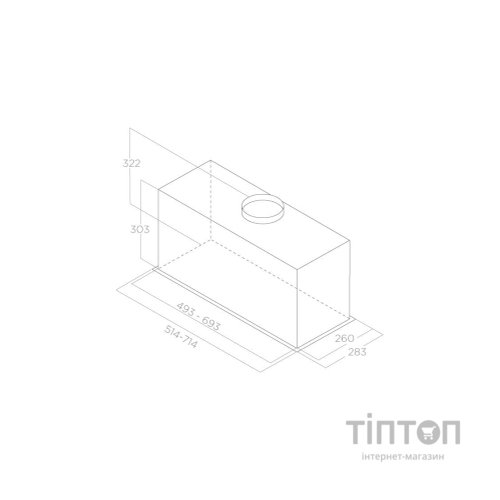 Витяжка кухонна Elica LANE SENSOR BL MAT/A/52