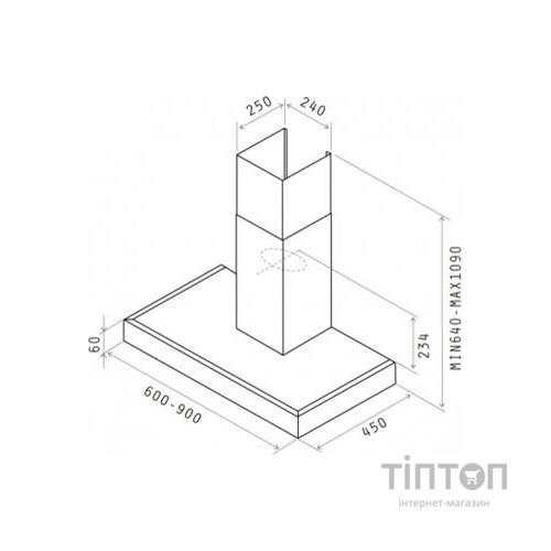 Витяжка кухонна ELICA Spot NG h6 IX A/90