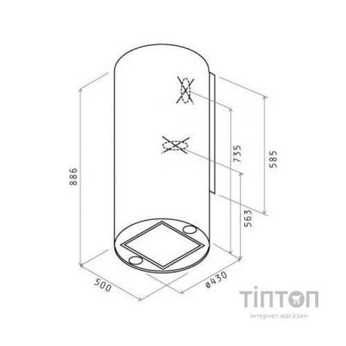 Витяжка кухонна Elica TUBE PRO BL MAT/A/43