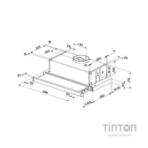 Витяжка кухонна Faber Flexa Ng Glass Lux Bk A60 (315.0635.137)