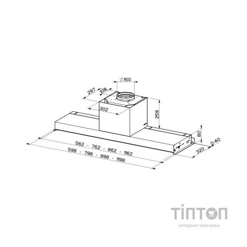 Витяжка кухонна Faber In-Nova Touch Wh/X A60 (305.0611.157)