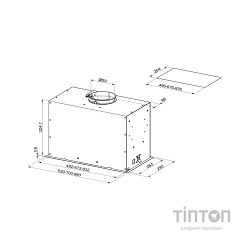Витяжка кухонна Faber INKA LUX EVO BK MATT A70