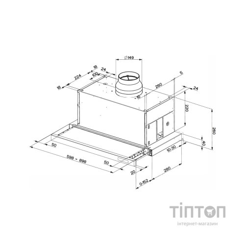 Витяжка кухонна Faber Maxima Ng Touch Ev8 Led X A90 (315.0635.147)