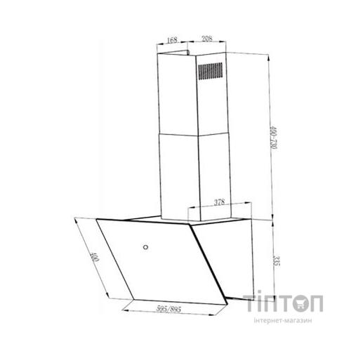 Витяжка кухонна Faber VRT BK A60 2LS (330.0567.491)