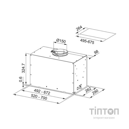 Витяжка кухонна Franke FBFE WH MATT A52 (305.0665.366)
