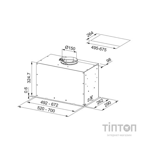 Витяжка кухонна Franke FBFE WH MATT A70 (305.0665.367)
