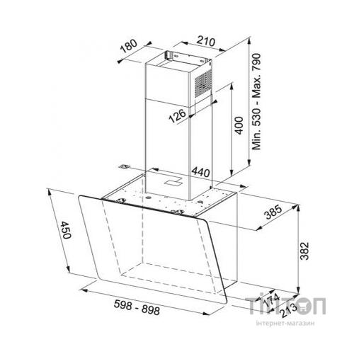 Витяжка кухонна Franke FPJ 915 V BK/DG (330.0573.295)
