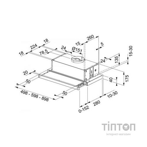 Витяжка кухонна Franke FTC 632L BK (315.0547.798)