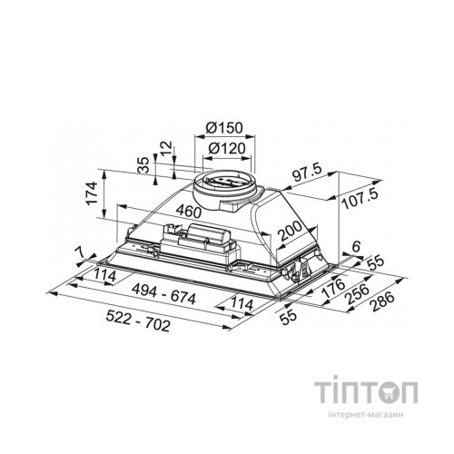 Витяжка кухонна Franke Inca Smart FBI 705 GR (305.0599.533)