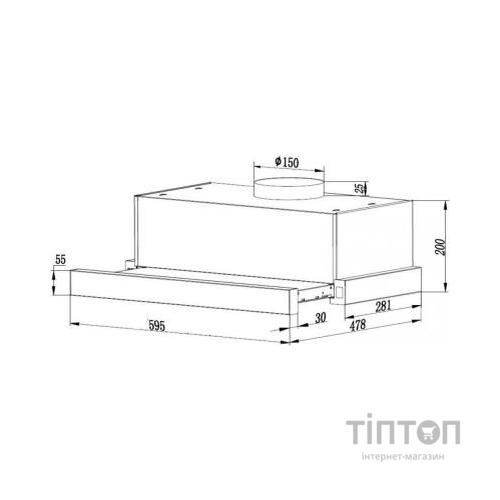 Витяжка кухонна Grunhelm GVT 114 B