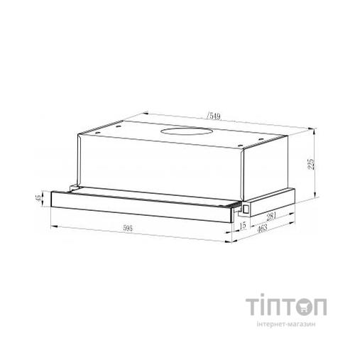 Витяжка кухонна Interline DELI X/S A/60/2/T (DELIX/SA/60/2/T)