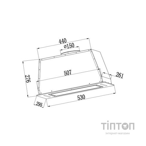 Витяжка кухонна Interline JOLLY BL A/60/GL/K