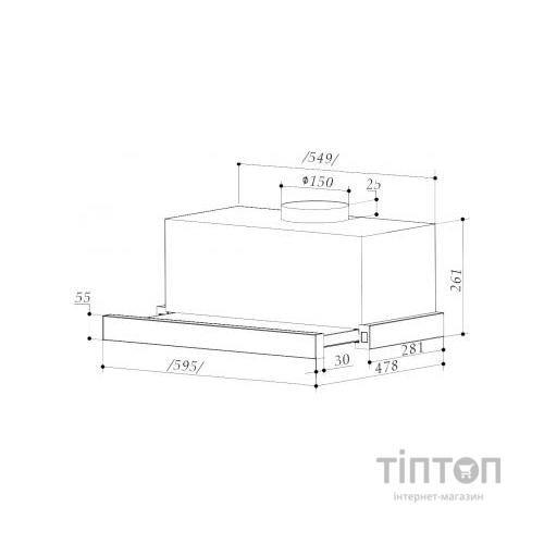 Витяжка кухонна Interline SLIM ULTRA X/S A/60 (SLIMULTRAX/SA/60)