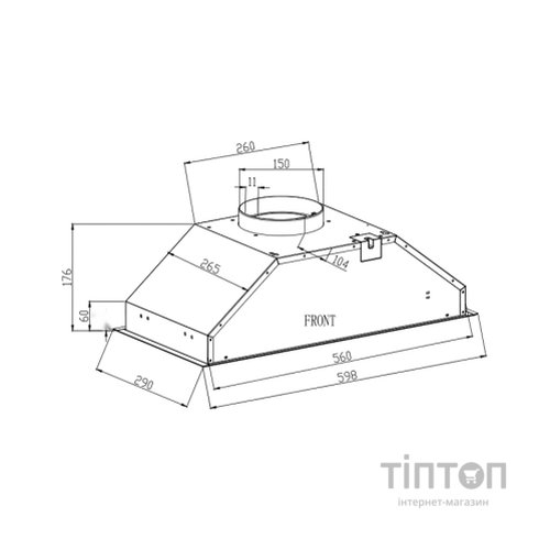 Витяжка кухонна Interline SMART S WH A/60/T