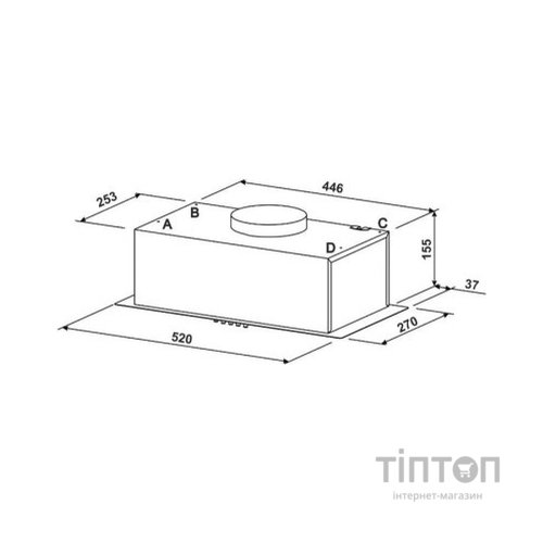 Витяжка кухонна Jantar BILT 650 LED 52 WH