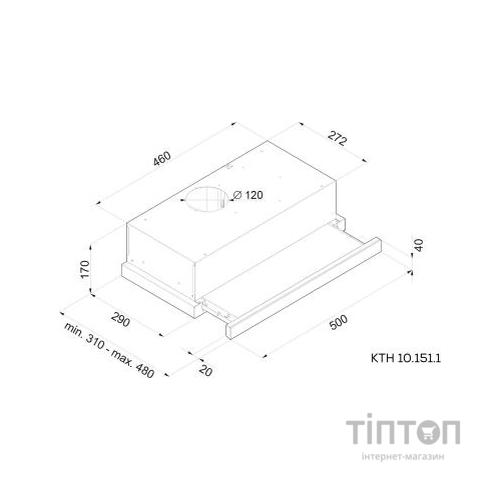 Витяжка кухонна Kernau KTH 10.151.1 W
