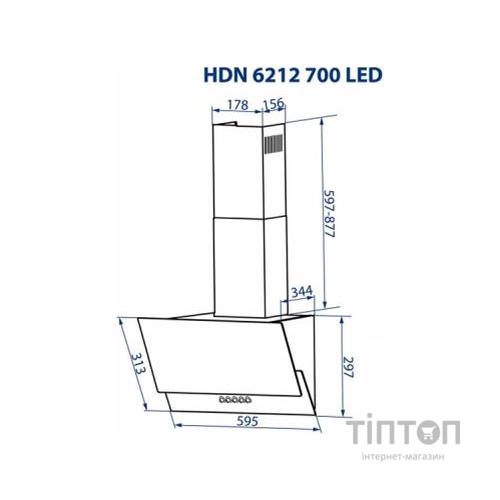 Витяжка кухонна Minola HDN 6212 BL 700 LED