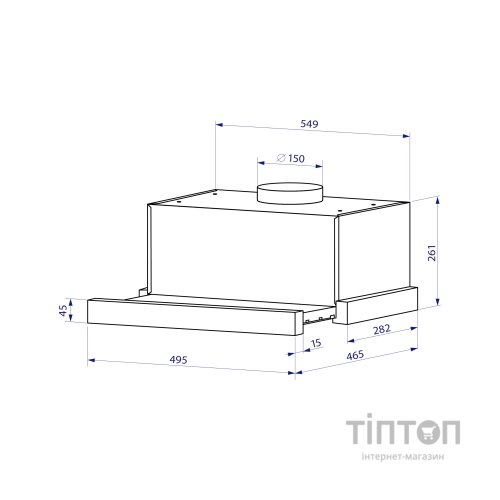 Витяжка кухонна Minola HTL 5714 BL 1100 LED