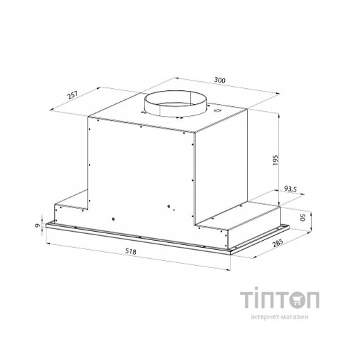 Витяжка кухонна Pyramida ABH 52 DD (1150) IX
