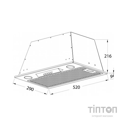 Витяжка кухонна Pyramida ABH 52 PBA (700) WH