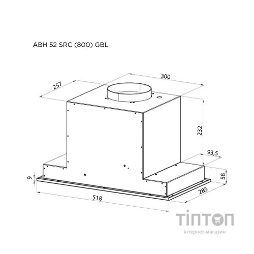 Витяжка кухонна Pyramida ABH 52 SRC (800) GBL