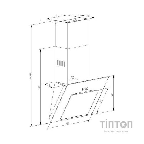 Витяжка кухонна PYRAMIDA NR 60 WHITE MU/U