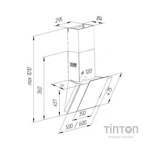 Витяжка кухонна Pyramida NR-MV 60 SYE-26 WH