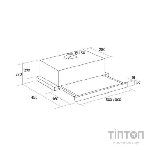 Витяжка кухонна Pyramida TL 60 (1100) IX T