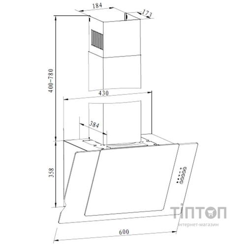 Витяжка кухонна Liberty Emily 60 B