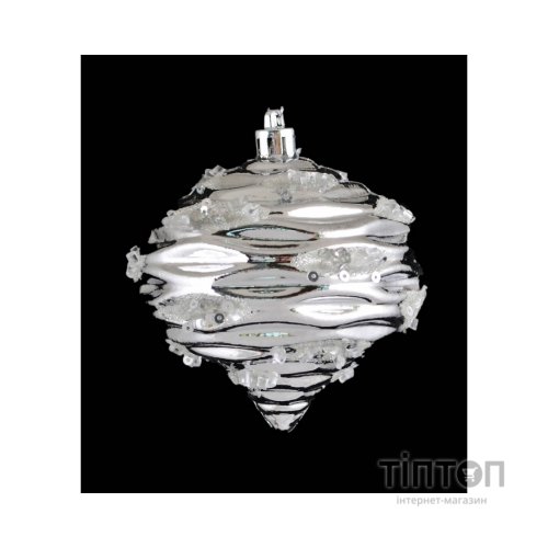 Ялинкова іграшка YES! Fun Кришталь куля срібло 8 см (972898)