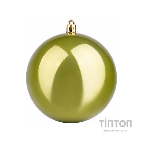 Ялинкова іграшка YES! Fun куля 10 см, оливкова, перламутрова (973520)